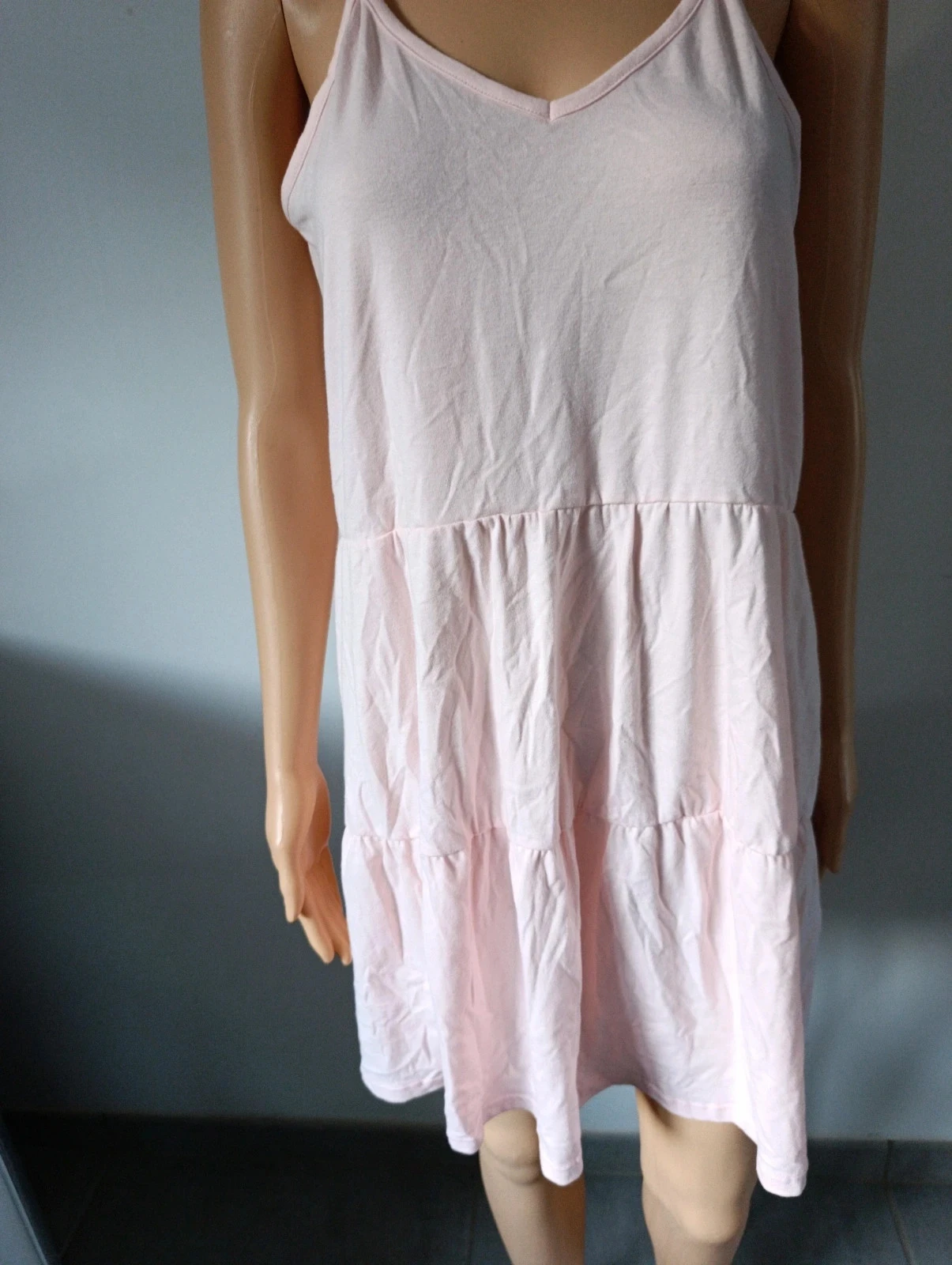 Powder pink Loggin women's dress – Thin straps – Size xl – Bohemian style – photo 5